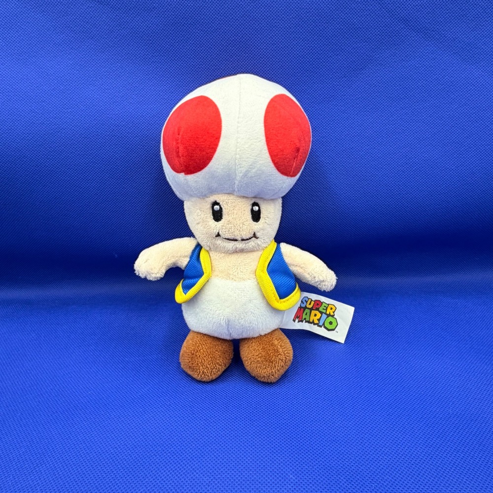 Nintendo Super Mario Toad Plush 7" Stuffed Toy Good Stuff 2019 Mushroom Gamer